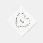 Niedliches Rustikales Minimal Greenerity Wedding P Serviette (Ecke)