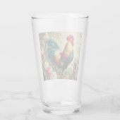 Niedliches rustikales/Vintages Hahn Glas (Rückseite)