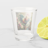 Niedliches rustikales/Vintages Hahn Schnapsglas (Rückseite)
