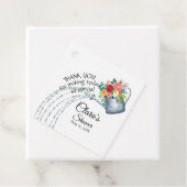 Niedliches rustikales Wasser kann floral Dank Dusc Geschenkanhänger (Beispiel)