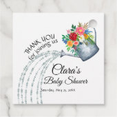 Niedliches rustikales Wasser kann floral Dank Dusc Geschenkanhänger (Rückseite)