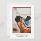 Niedliches rustikales Weihnachtsmuster Foto Feiertagskarte (Vorderseite)