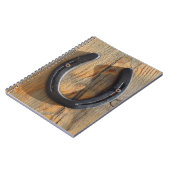 Niedliches rustikales Western-viel Glück-hölzerner Notizblock (Linke Seite)