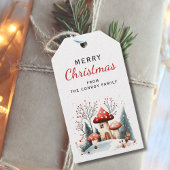 Niedliches rustikales Winterwald Personalisiert Geschenkanhänger