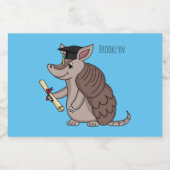 Niedliches Rüstungsschild mit Graduierungskappe Ca Lebensmitteletikett (Einzelnes Label)