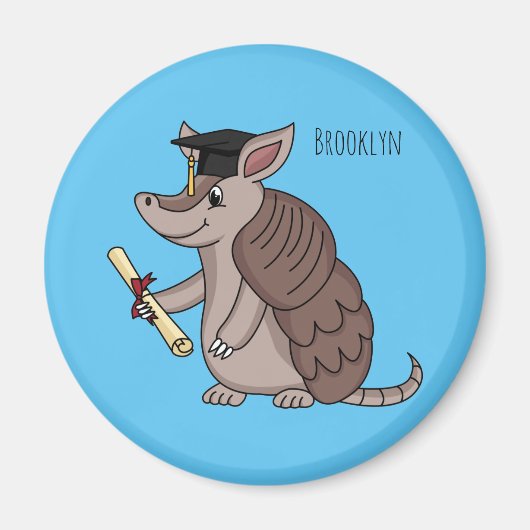 Niedliches Rüstungsschild mit Graduierungskappe Ca Magnet (Vorne)