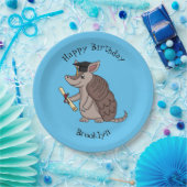 Niedliches Rüstungsschild mit Graduierungskappe Ca Pappteller (Party)