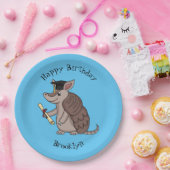 Niedliches Rüstungsschild mit Graduierungskappe Ca Pappteller (Party)