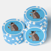 Niedliches Rüstungsschild mit Graduierungskappe Ca Pokerchips (Stapel)