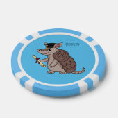 Niedliches Rüstungsschild mit Graduierungskappe Ca Pokerchips (Einzeln)