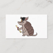 Niedliches Rüstungsschild mit Graduierungskappe Ca Visitenkarte (Rückseite)