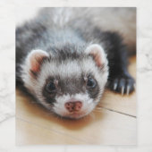 Niedliches Sable Ferret Weinetikett (Einzelnes Label)