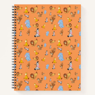 niedliches Safari-Tiermuster in Orange - Giraffe, Notizblock