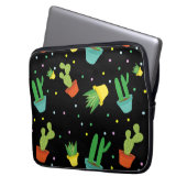 Niedliches saftiges Kaktuspolka-Punktmuster Laptopschutzhülle (Vorderseite Links)