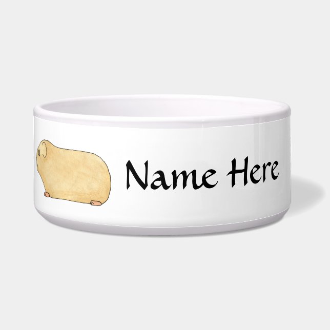 Niedliches Sahnemeerschweinchen. Napf (Vorderseite)