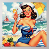 Niedliches Sailor-Button Poster (Vorne)