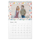 Niedliches saisonales Tiermuster-Foto Kalender (Feb 2026)