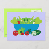 Niedliches Salat Postkarte (Vorne/Hinten)