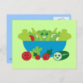 Niedliches Salat Postkarte (Vorne/Hinten)