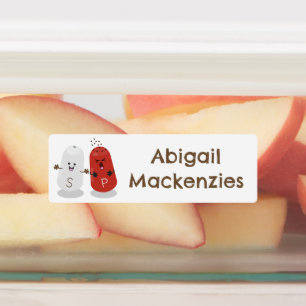 Niedliches Salz und Pfefferschüttler Cartoon perso Etiketten