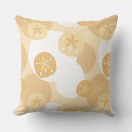 Niedliches Sand-Dollar-Küstenprint Beige Weißes Mu Kissen