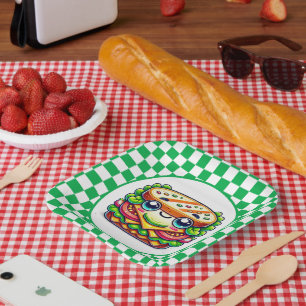 Niedliches Sandwich-Picknick-Party Pappteller