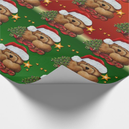 Niedliches Sankt-Bärn-Weihnachtsverpackungs-Papier Geschenkpapier (Ecke)