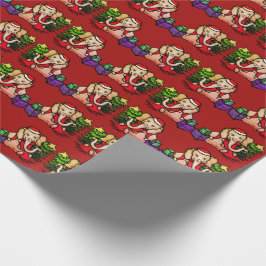 Niedliches Sankt-Cartoon-Elefant-Weihnachten Geschenkpapier