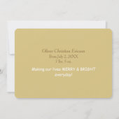 Niedliches Santa Baby Foto Ankündigung Weihnachten (Rückseite)