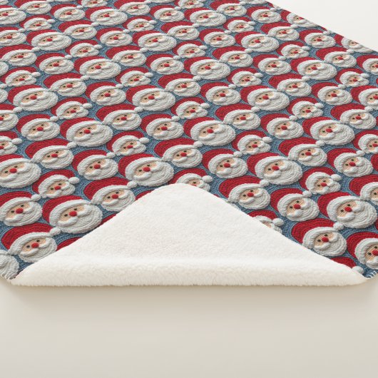 Niedliches Santa Claus Crochet-Muster Sherpadecke (3/4)