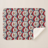 Niedliches Santa Claus Crochet-Muster Sherpadecke (Vorderseite (Horizontal))