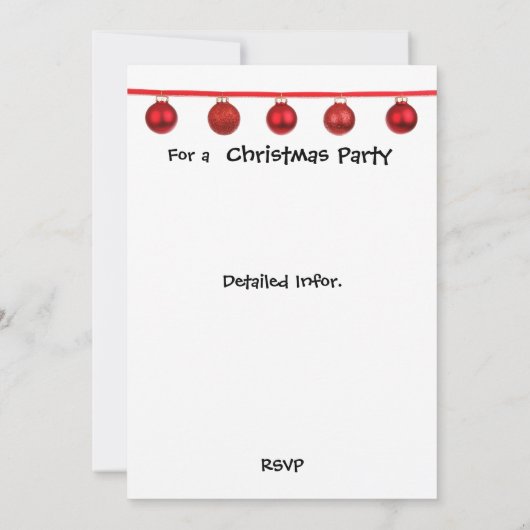 Niedliches Santa Dog l Party Custom Einladung (Rückseite)