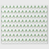 Niedliches Santa Garden Gnome-Muster Geschenkpapier (Flach)