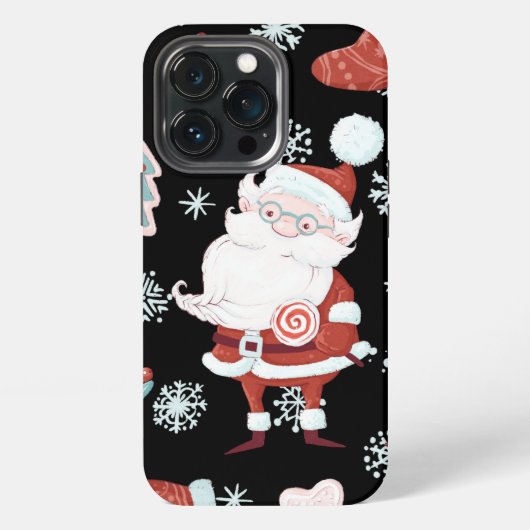 Niedliches Santa Pattern OtterBox iPhone Case Hülle (Hinten)