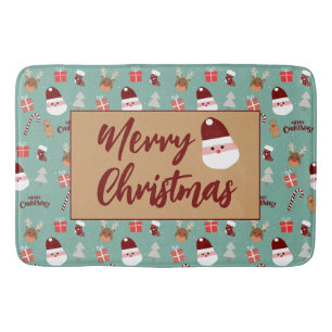 Niedliches Santa Reindeer Candy Cane Gingerbread M Badematte