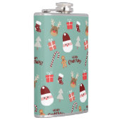 Niedliches Santa Reindeer Candy Cane Gingerbread M Flachmann (Rechts)