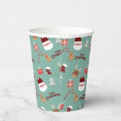 Niedliches Santa Reindeer Candy Cane Gingerbread M Pappbecher (Rechts)