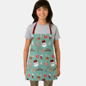 Niedliches Santa Reindeer Candy Cane Gingerbread M Schürze (Insitu)