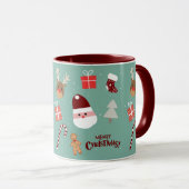 Niedliches Santa Reindeer Candy Cane Gingerbread M Tasse (VorderseiteRechts)