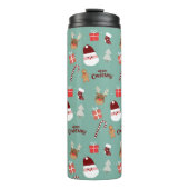 Niedliches Santa Reindeer Candy Cane Gingerbread M Thermosbecher (Vorderseite)