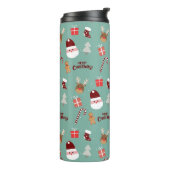 Niedliches Santa Reindeer Candy Cane Gingerbread M Thermosbecher (Nach links gedreht)