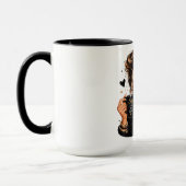 Niedliches/Sasses Kaffeemädchen Tasse (Links)