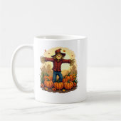 Niedliches Scarecrow Fall Harvest Pumpkin Patch T- Kaffeetasse (Links)