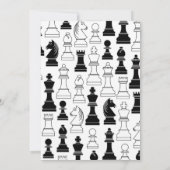 Niedliches Schachbrettspiel Kindergeburtstag Party Einladung (Rückseite)