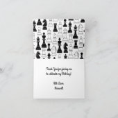 Niedliches Schachbrettspiel Kindergeburtstag Party Karte (Innenseite)