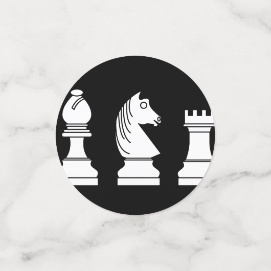 Niedliches Schachbrettspiel Kindergeburtstag Party Konfetti (Klein Vorderseite)