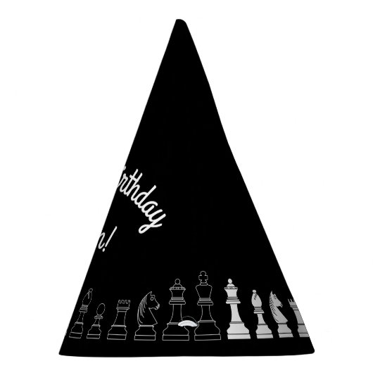 Niedliches Schachbrettspiel Kindergeburtstag Party Partyhütchen (Rechts)