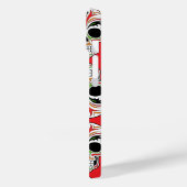 Niedliches Schädelmuster mit Malerdetails Rot Case-Mate iPhone Hülle (Rückseite / Links)