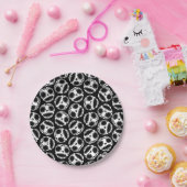 Niedliches Schädelmuster Pappteller (Party)