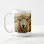 Niedliches Schaf auf einer Ranch & Mütterzitat Kaffeetasse (Links)